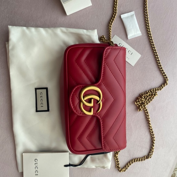 Gucci Marmont matelass leather super mini bag - Picture 4 of 8